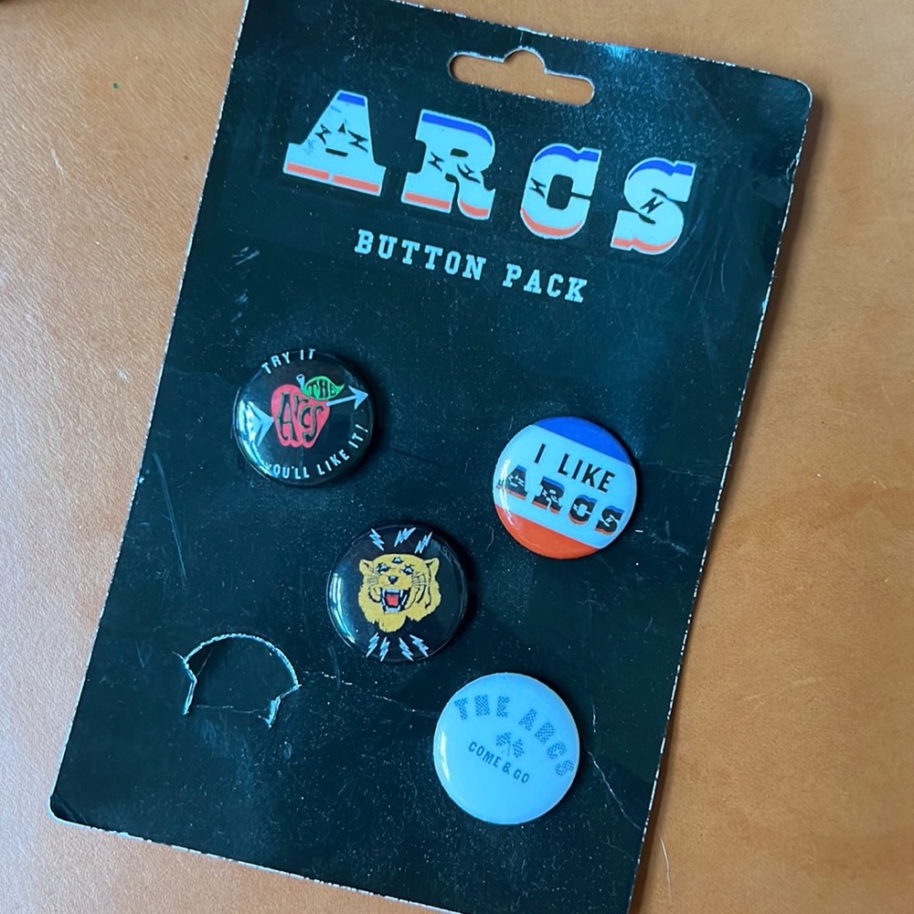 Arcs Button Pack- Official Band Merch -Set of 4 pins